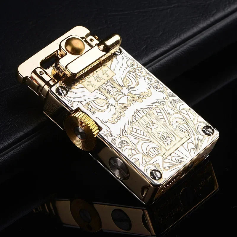 Ottonara Hand-Engraved Vintage Brass Windproof Lighter