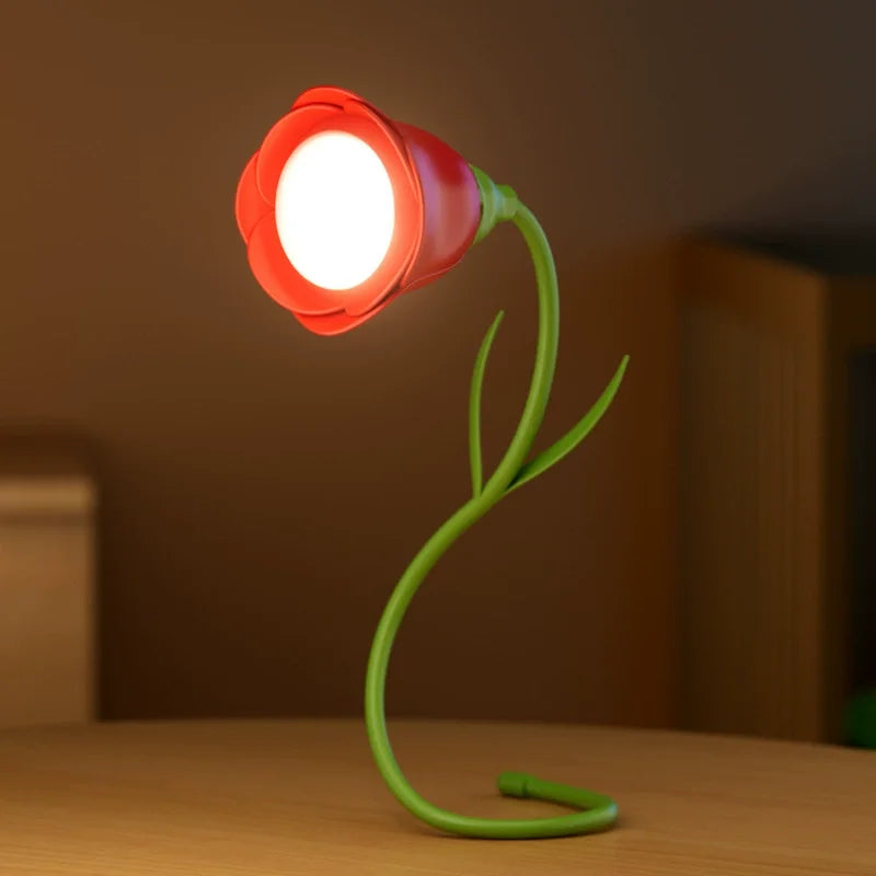 Last Rose Blooming Rose Accent Desk Lamp