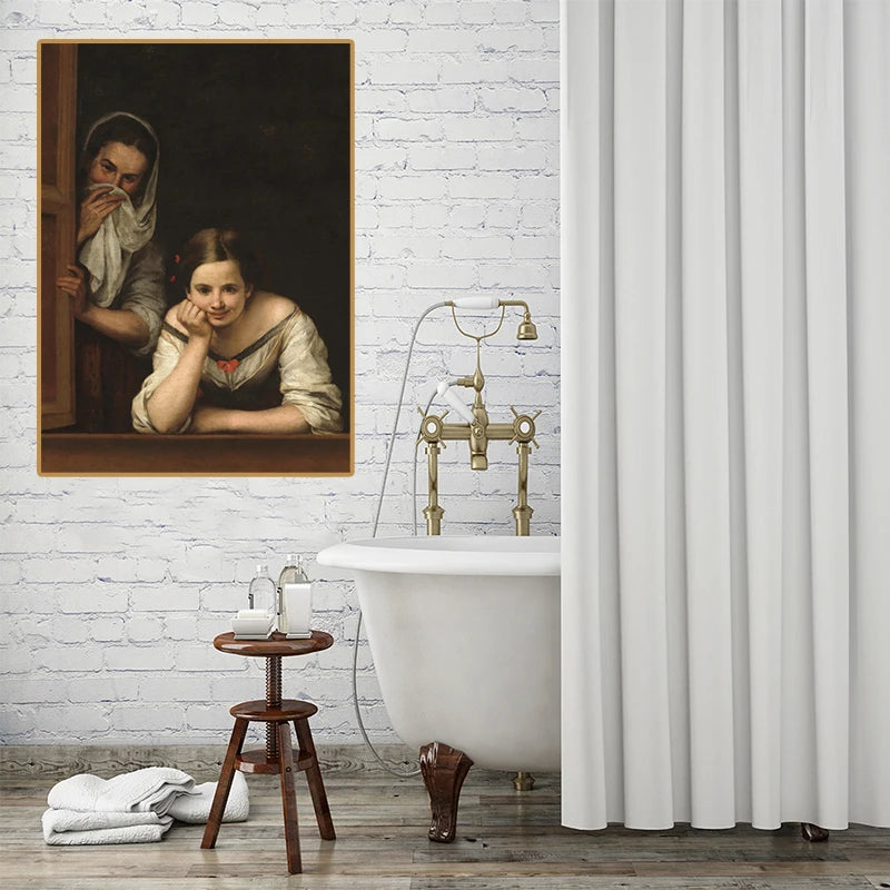 Restroom Renaissance Quirky Parody Bathroom Art Poster