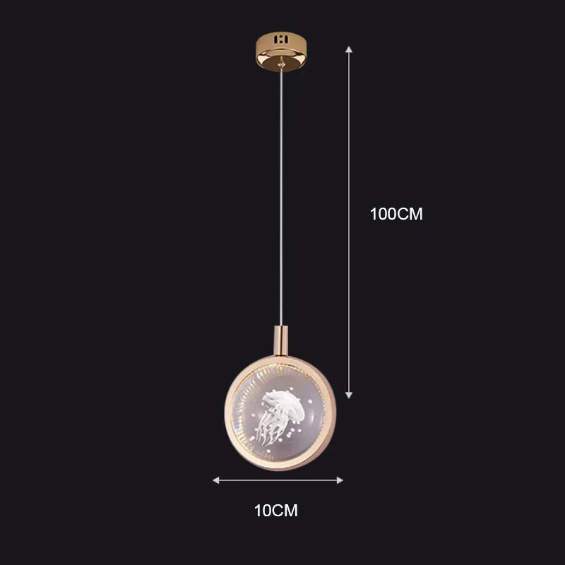 Nordic Crystal Halo Pendant Light