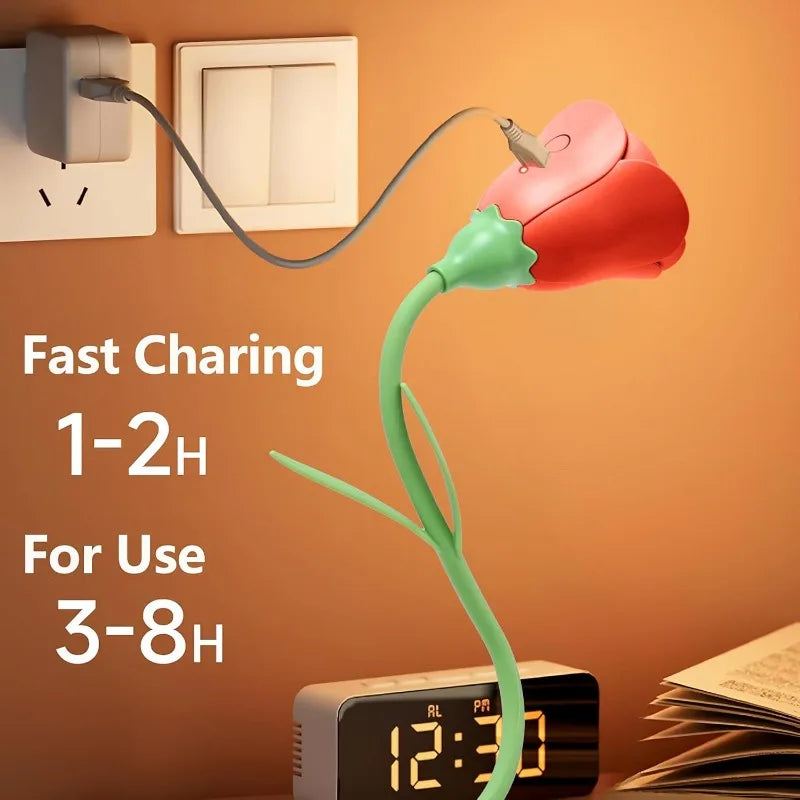 Last Rose Blooming Rose Accent Desk Lamp
