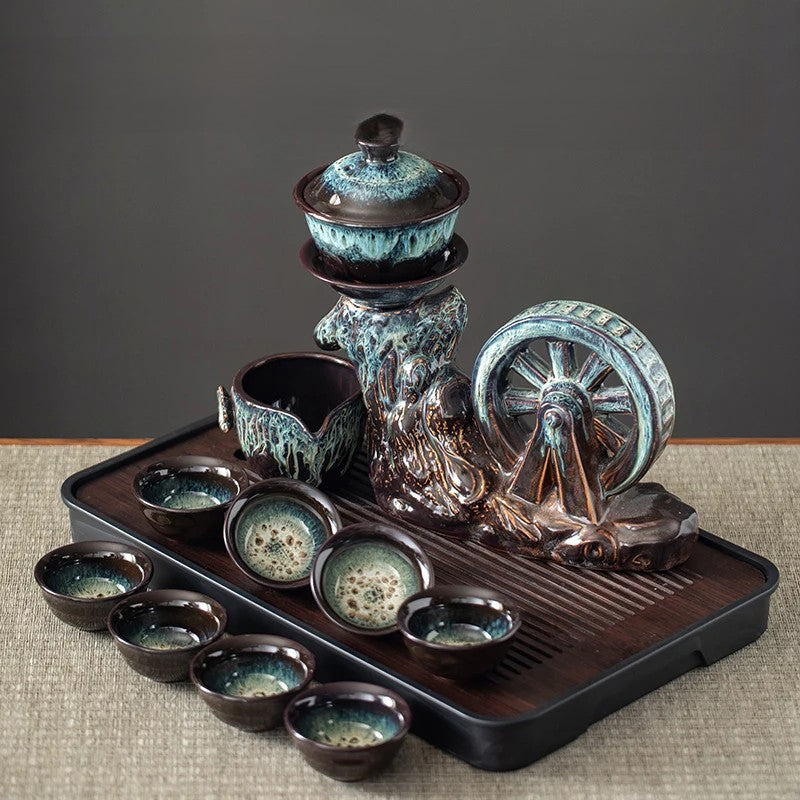 Rotating Handcrafted Tea Ceremony Set