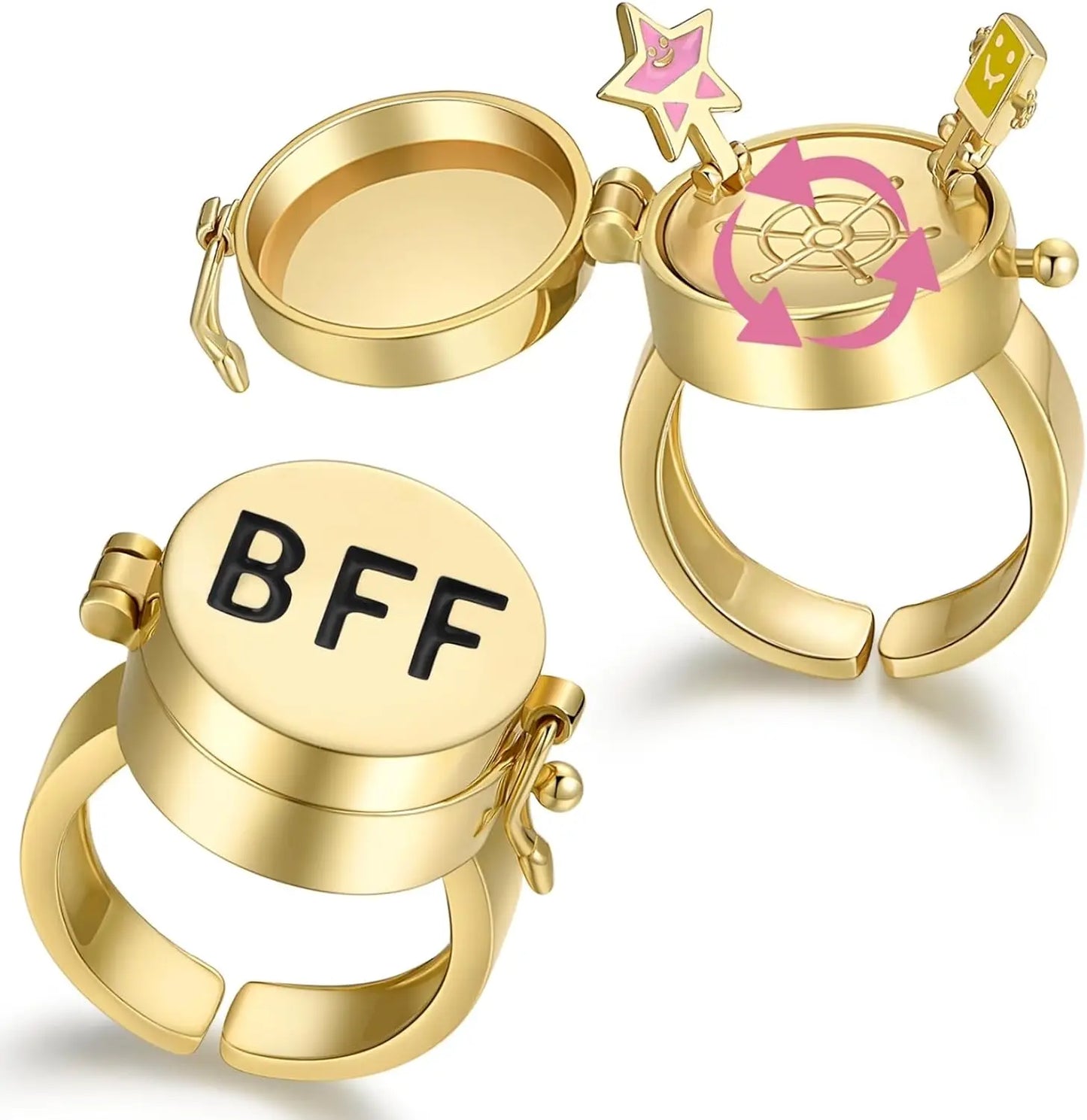 Couple Rotating Magnetic BFF Rings