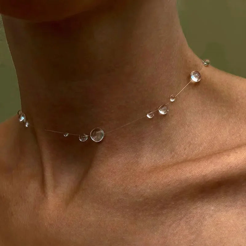 Melting Ice Floating Pendant Necklace