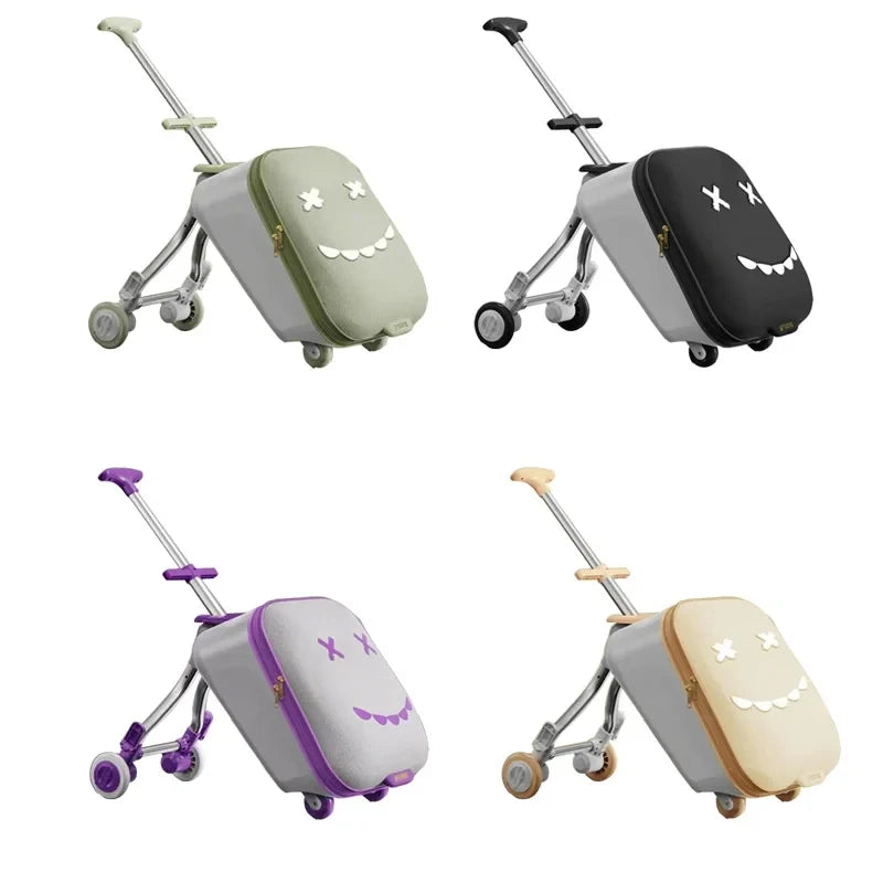 Hop On Kids Ride-On Travel Suitcase Stroller
