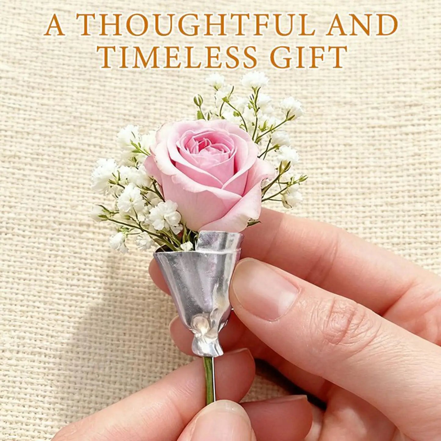 Elegant Flower Holder Brooch Pin