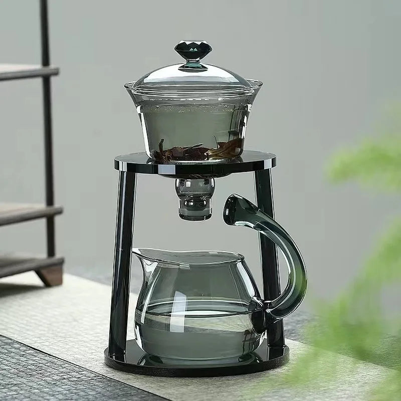 Smooth Arch Glass Magnetic Teapot Set