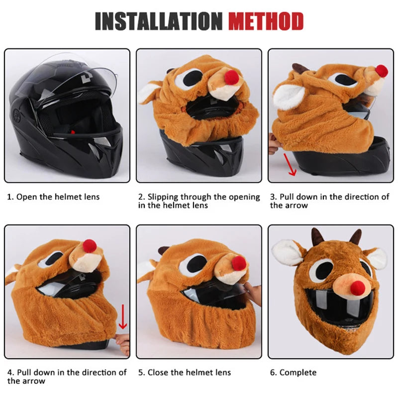 Fluffy Animals Funny Helmet Covers