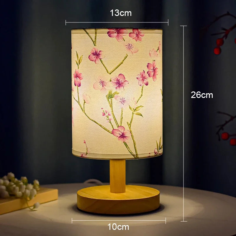 Sakura Glow Oriental Blossom Bedside Table Lamp