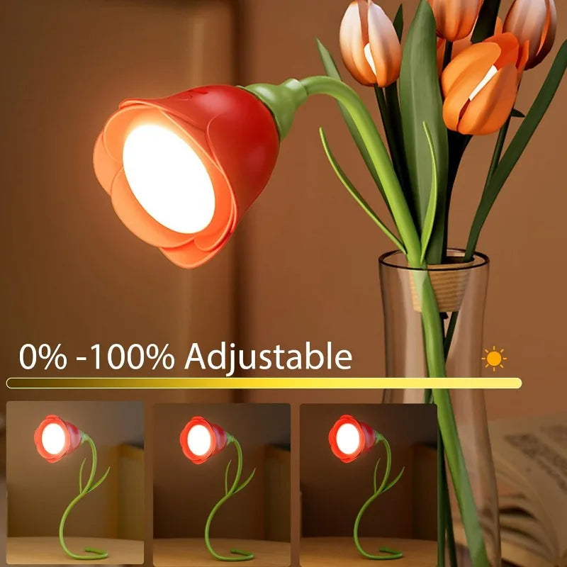 Last Rose Blooming Rose Accent Desk Lamp