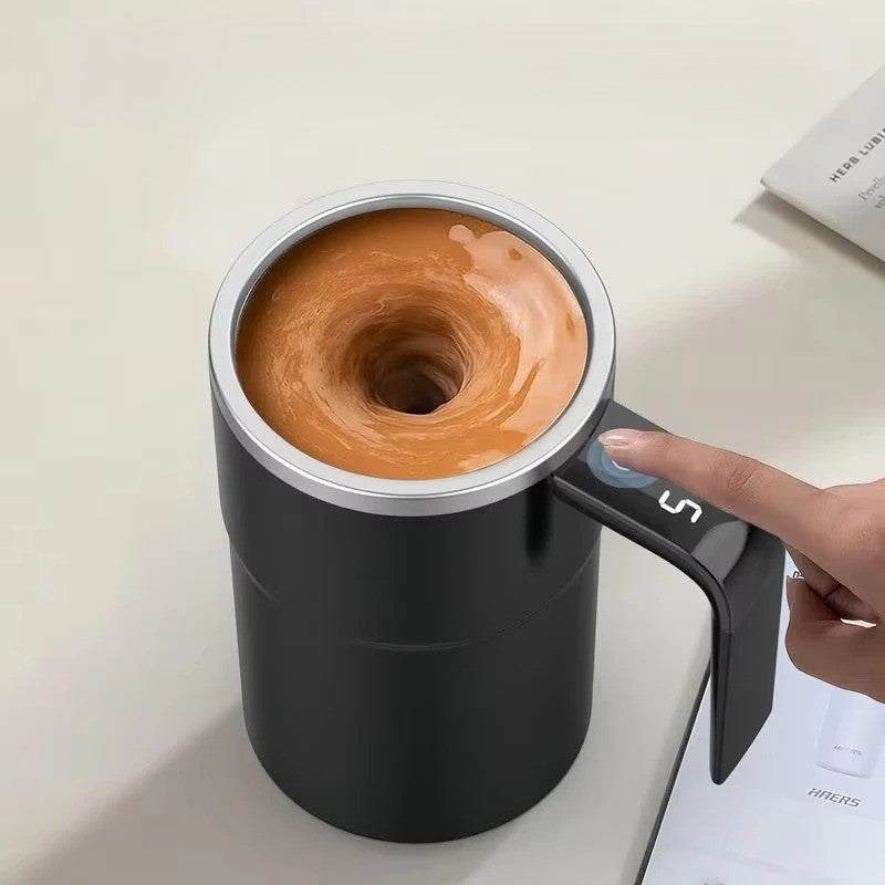 Digital Temperature Display Self Stirring Coffee Mug