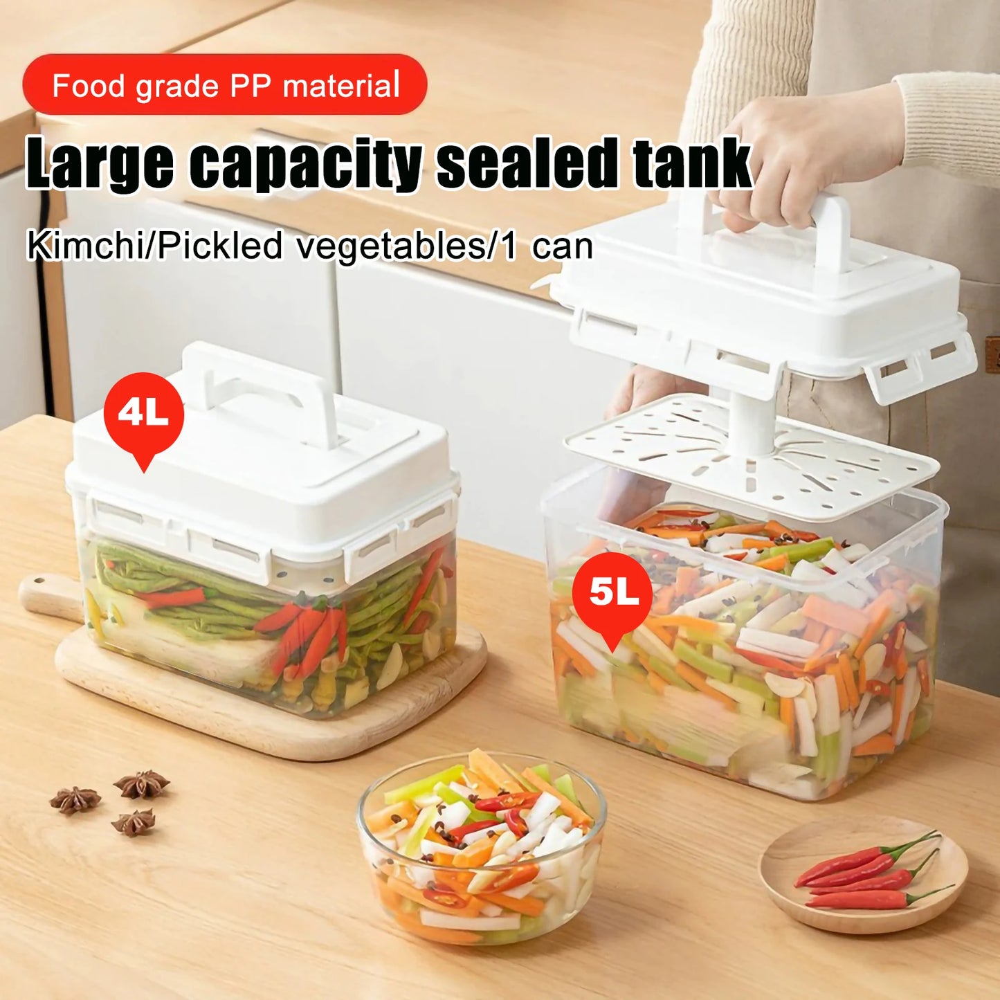 Airtight Pickle Jar Fermentation Container