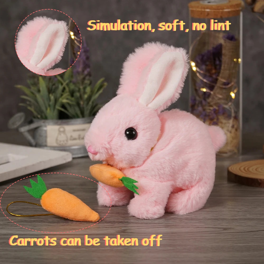 Carrot Munching Interactive Bunny Plush Toy