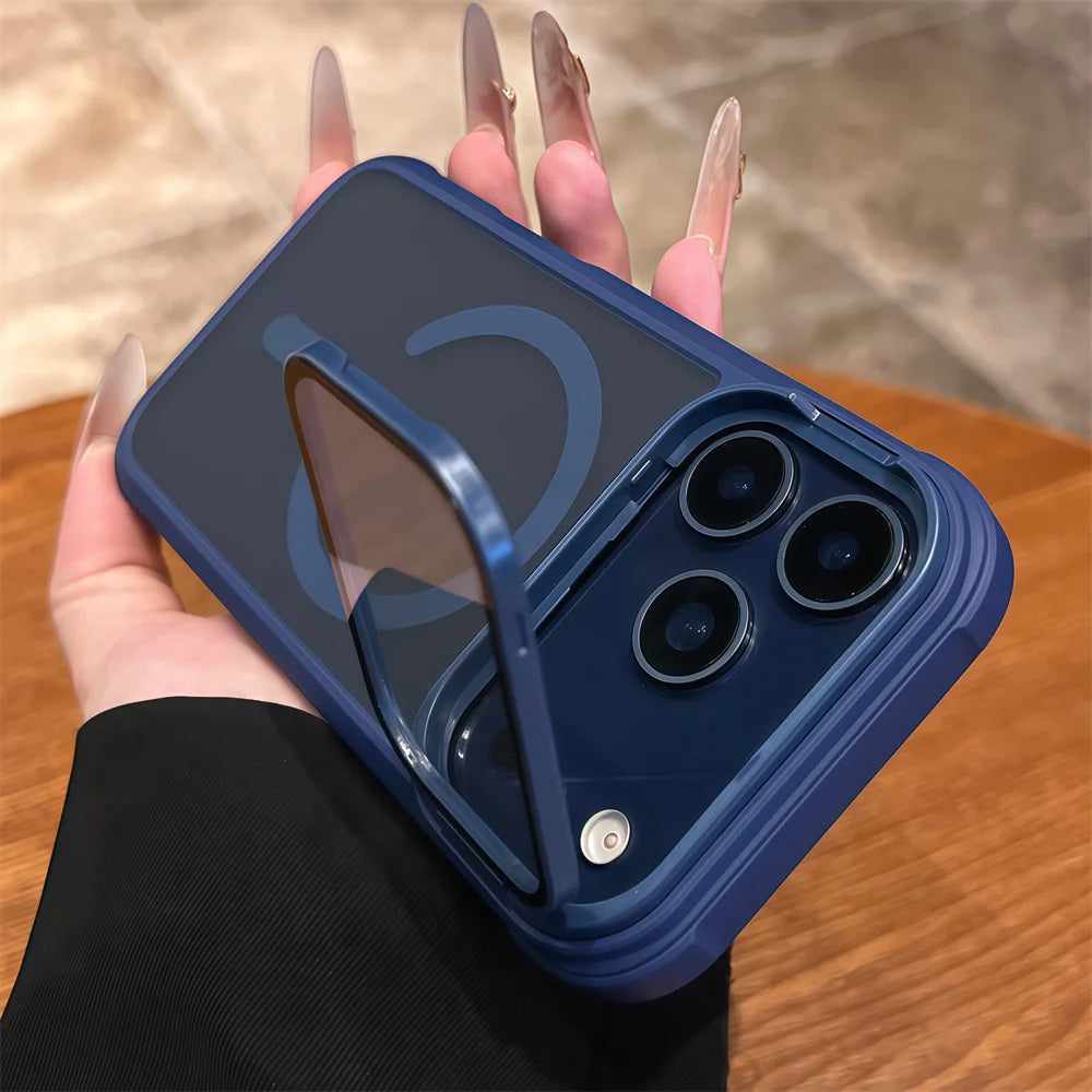 Full Lens Protection Flip Stand Magnetic iPhone Case