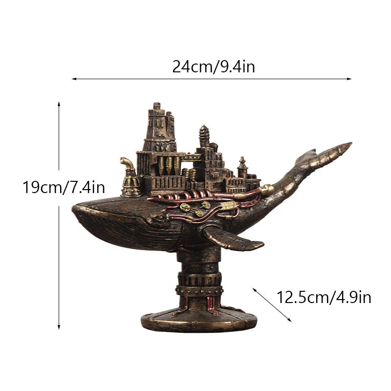 Steampunk Octopus Mechanical Traveler Figurines Home Decors