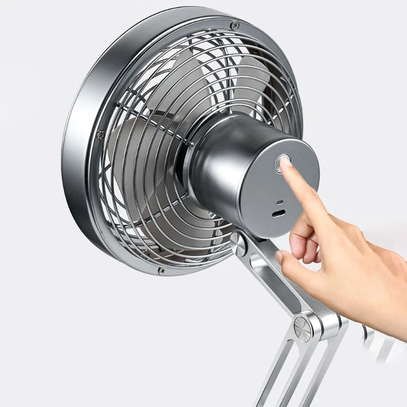 Height-Adjustable Stand Compact Turbo Mini Desk Fan