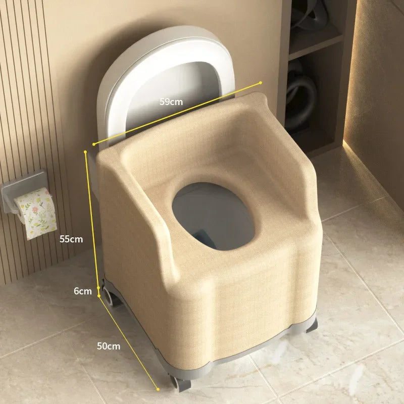 Heavy-Duty Portable Potty Seat Toilet Chair