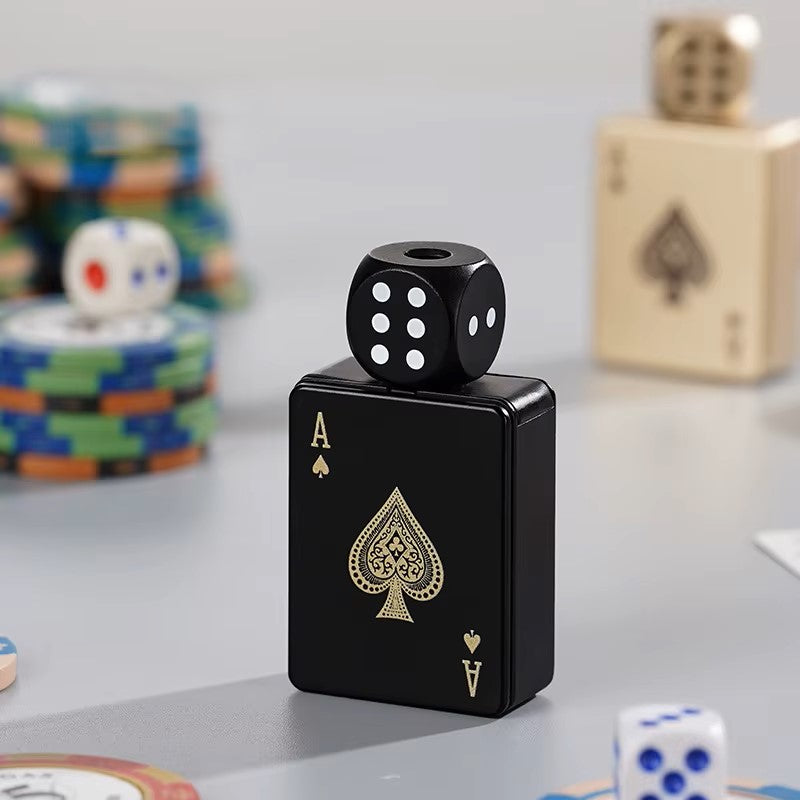 Rotating Dice Card Jet Lighter