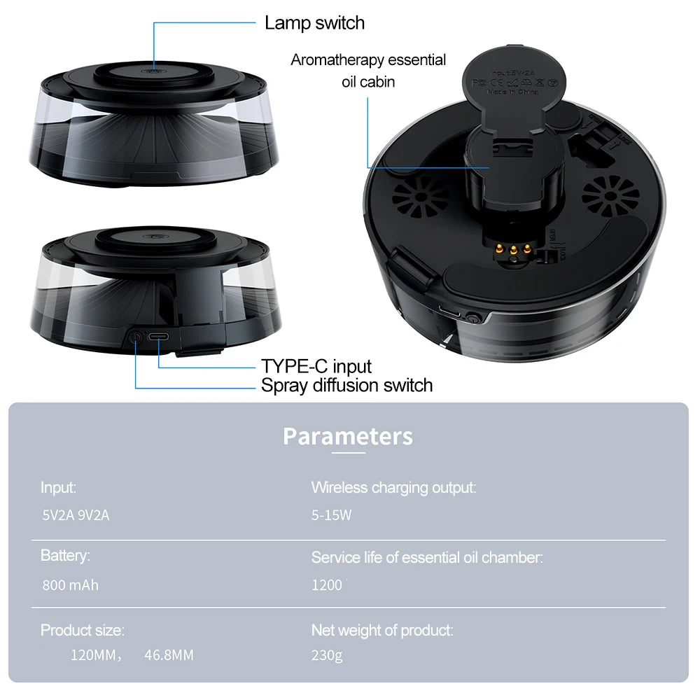Pure Aromatherapy Diffuser Wireless Charger