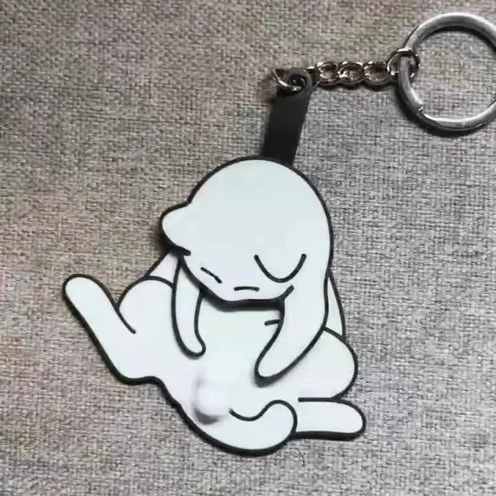 Playful Cat Quirky Keychain