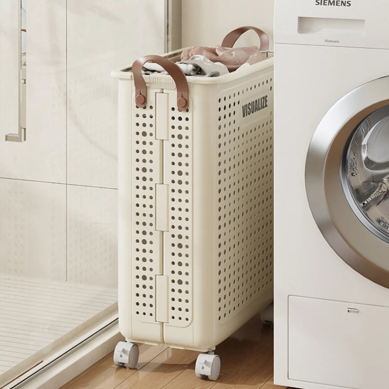 Easy Mobility Modern Space-Saving Laundry Organizer Basket