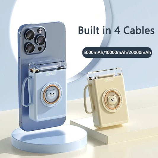 Mini Cute Built-in Cable LED Powerbank