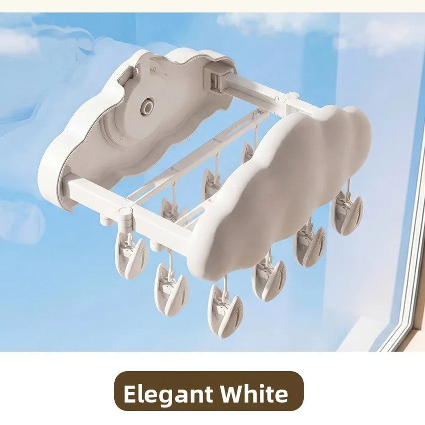 Pinned Cloud-Design Suction Foldable Laundry Rack