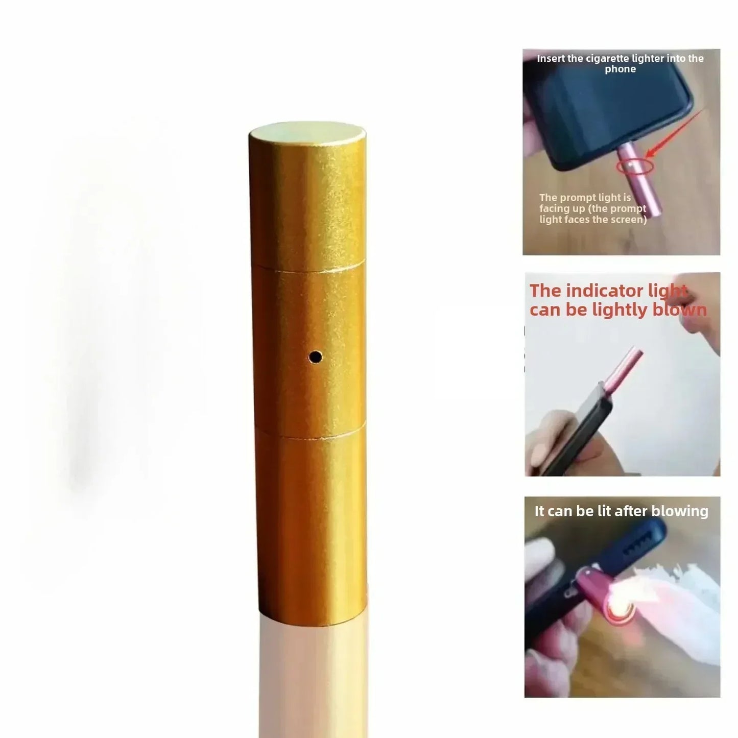 Heat Coil Breath Trigger Windproof Phone Lighter