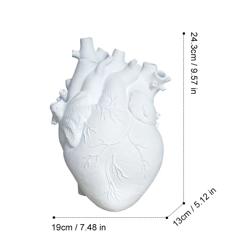 Lovesick Anatomical Heart Ceramic Flower Vase