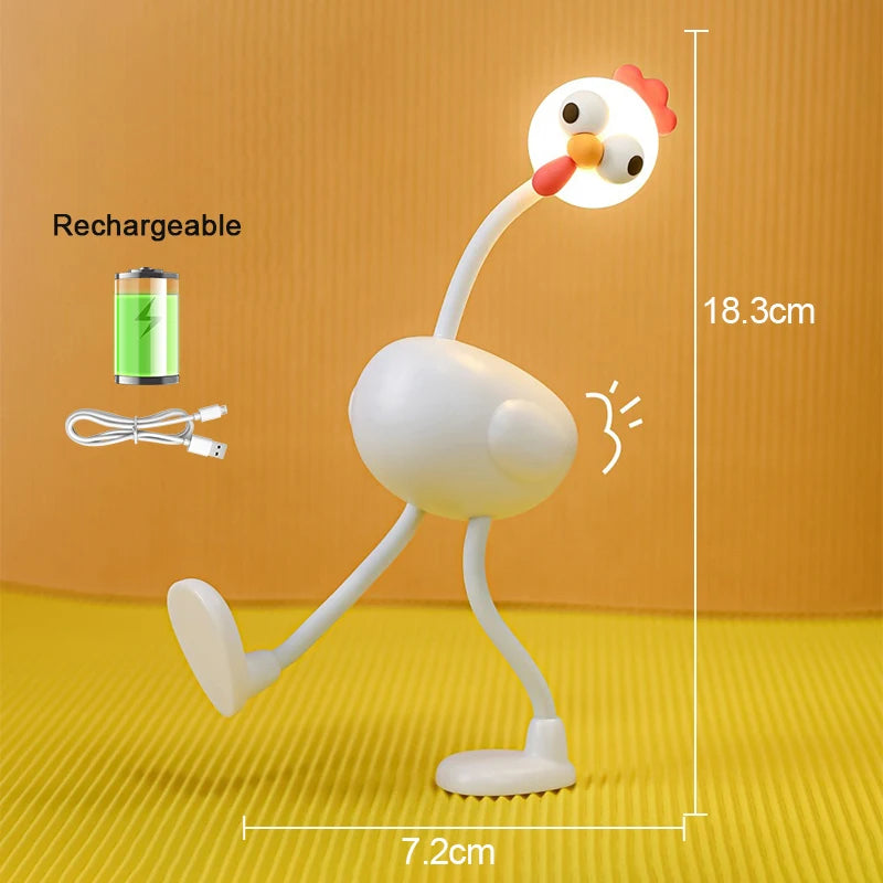 Crazy Chicken Character Night Lamp
