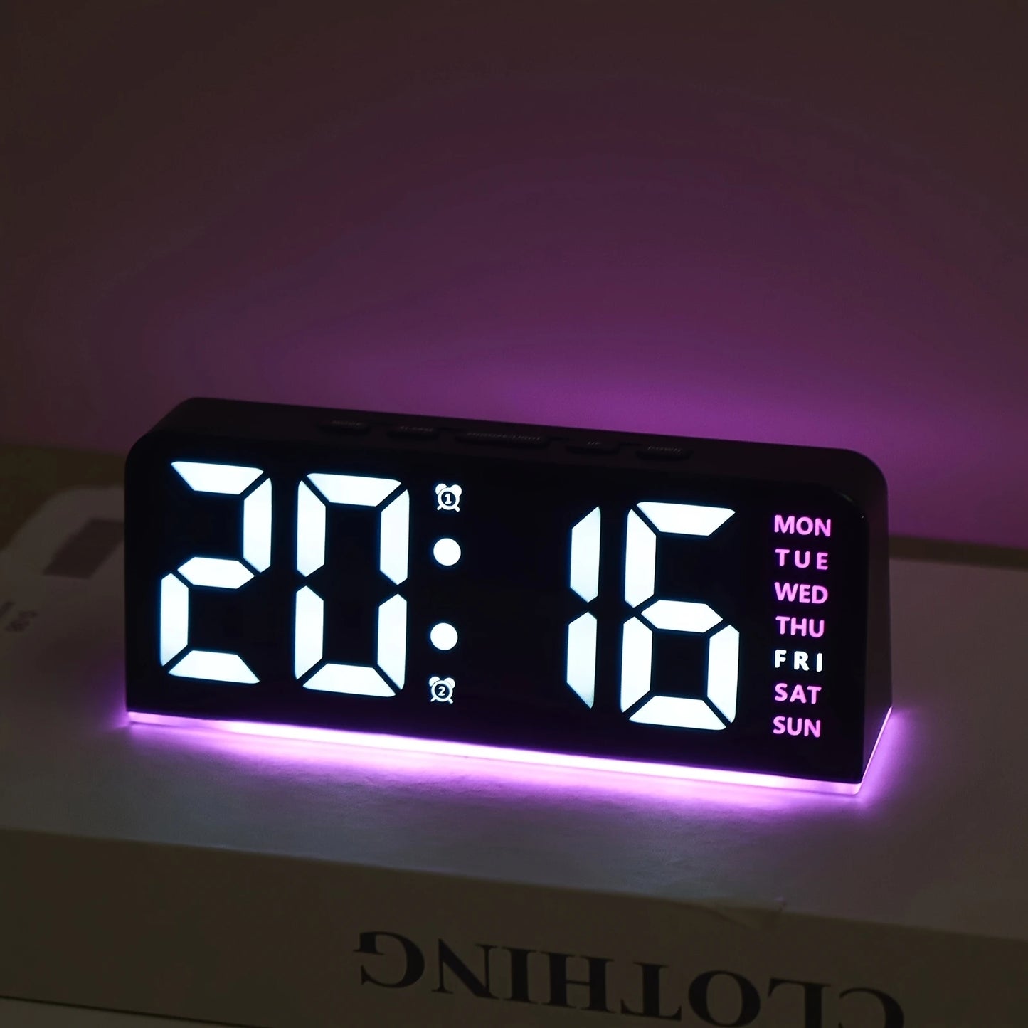 Modern LED All Week Display Night Lamp Alarm Clock