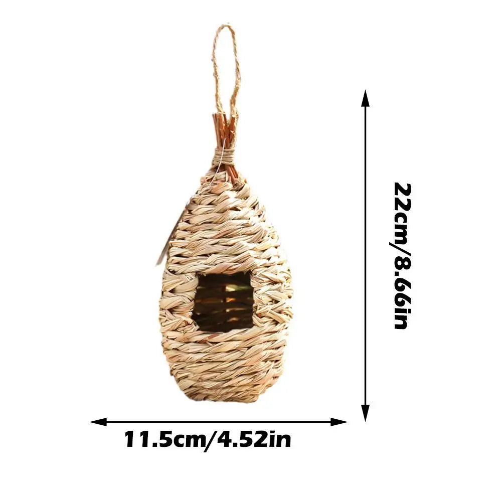 Rustic Natural Wicker Outdoor Birdhouse