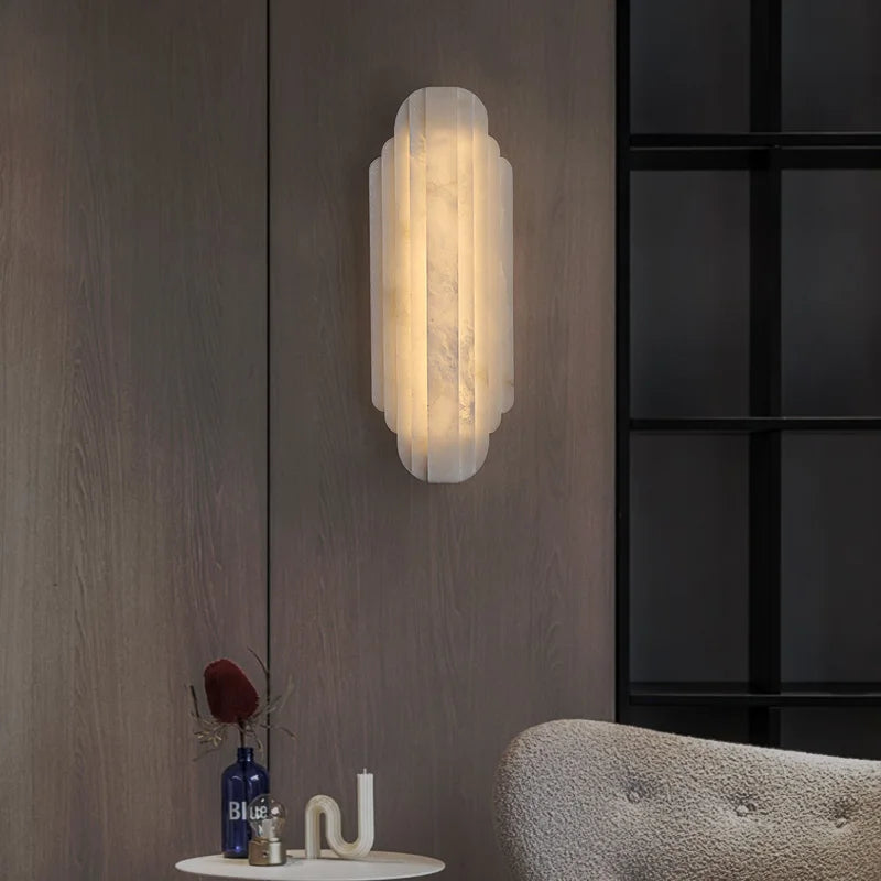 Art Deco Marble LED Wall Sconce Lamp