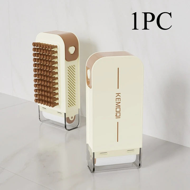 Dual-Action Cleaning Brush Roller Soap Holder