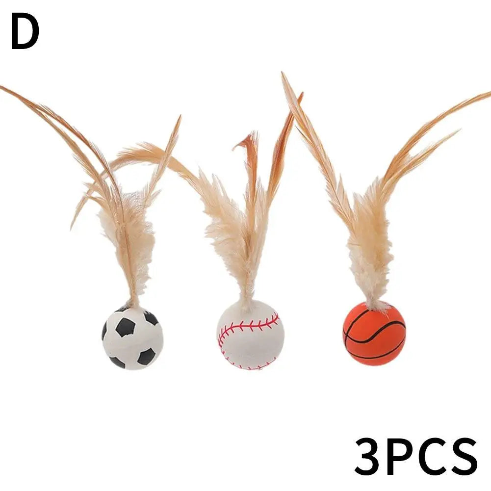 Feather Ball Cat Teaser Interactive Toy