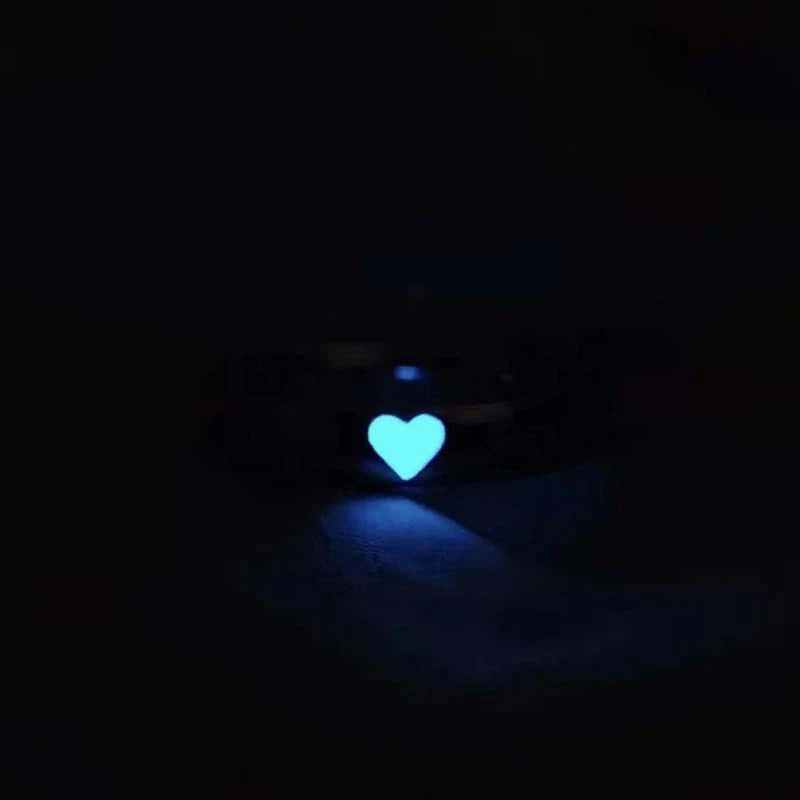 Eternal Love Luminous Heart Couple Gift Ring