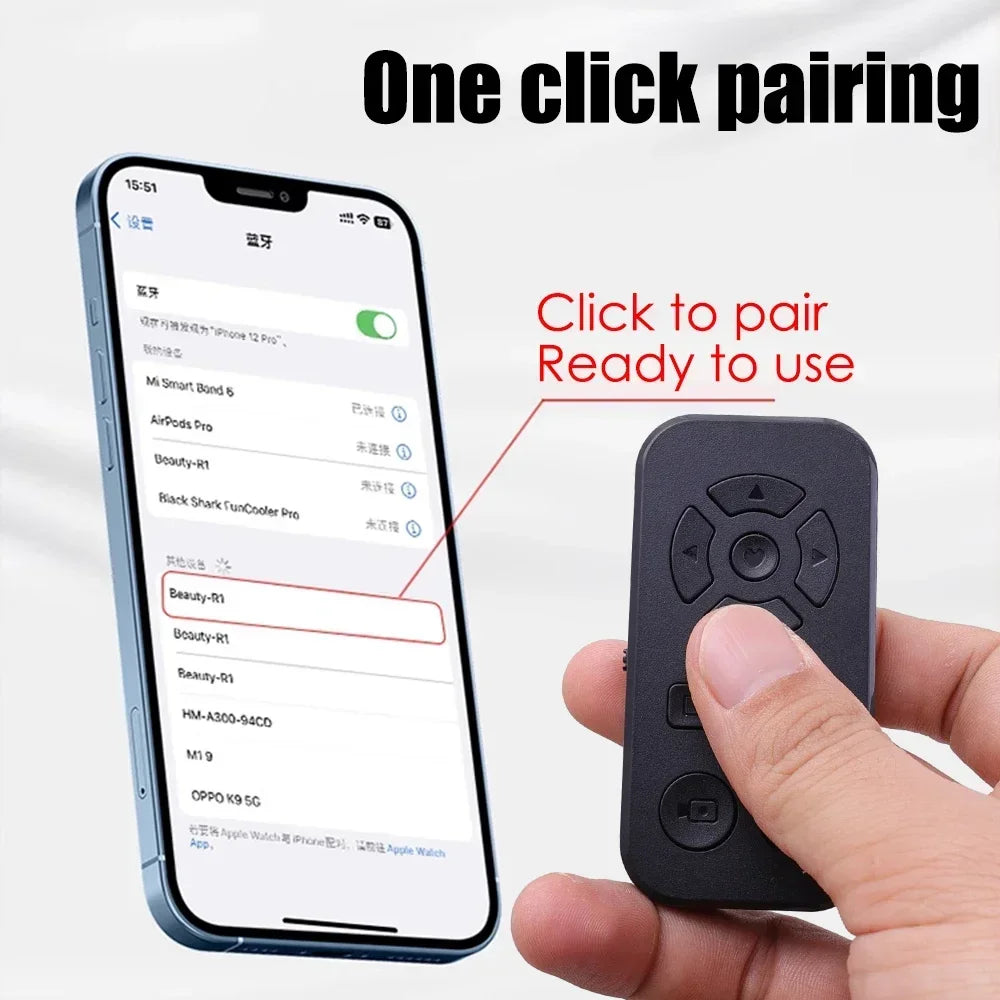 Photo Blast Rechargeable Selfie Bluetooth Remote Controller