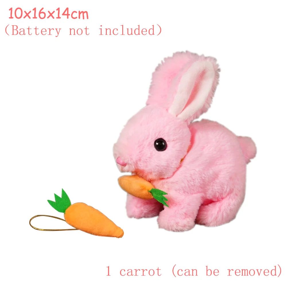 Carrot Munching Interactive Bunny Plush Toy