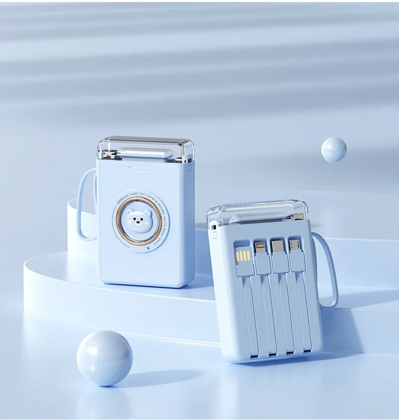 Mini Cute Built-in Cable LED Powerbank