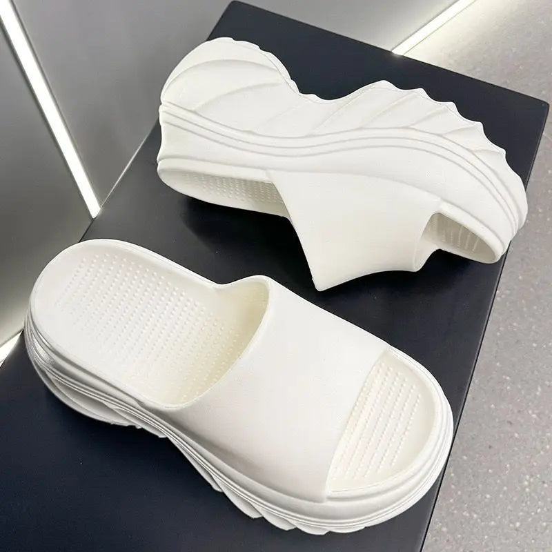 High Heel Soft Sole Platform Slippers
