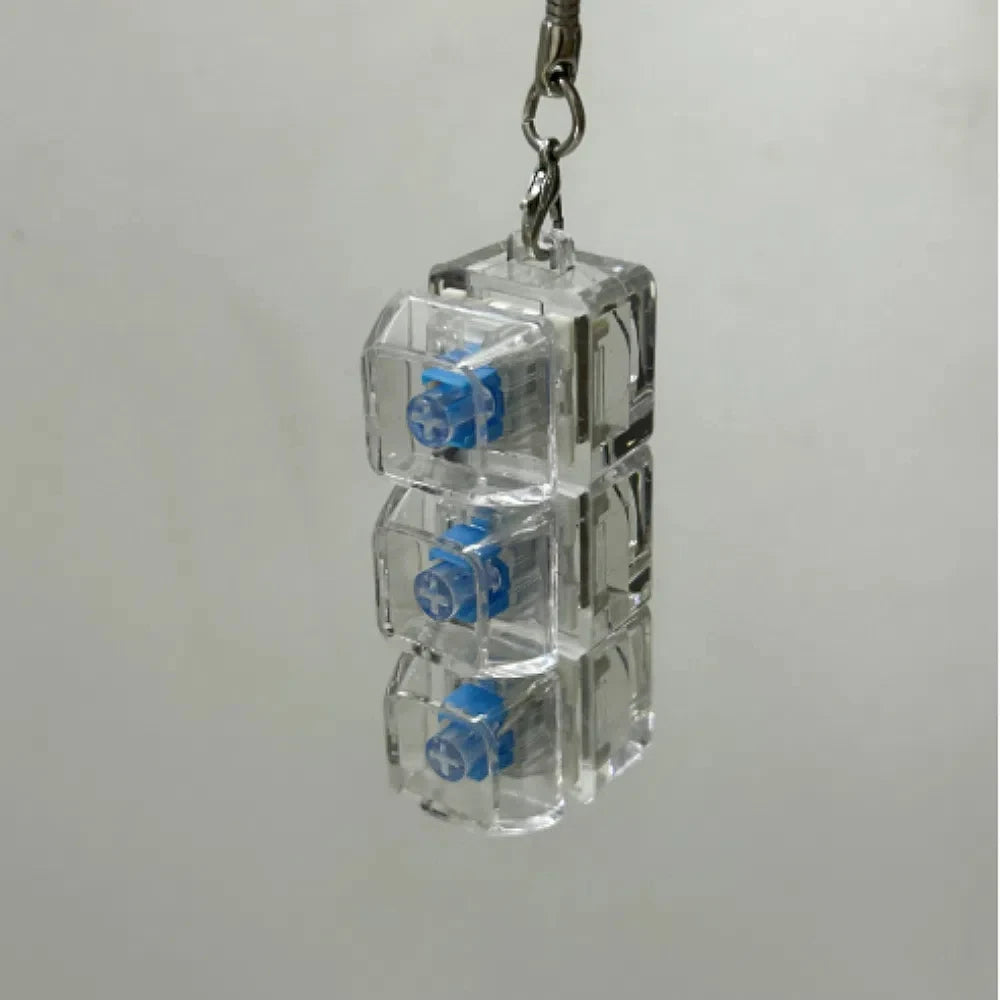 Mechanical Cube Click Fidget Keychain