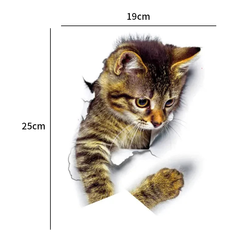 3D Toilet Protector Cat Sticker
