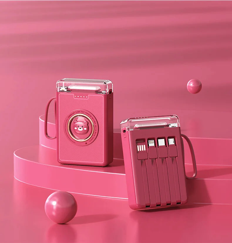 Mini Cute Built-in Cable LED Powerbank