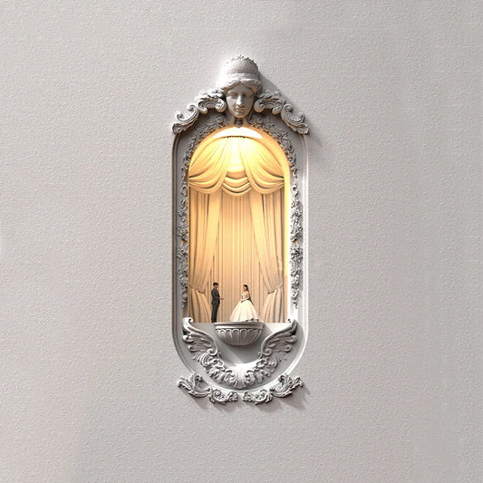 Corner Embedded Chic Bridal Scene Night Lamp
