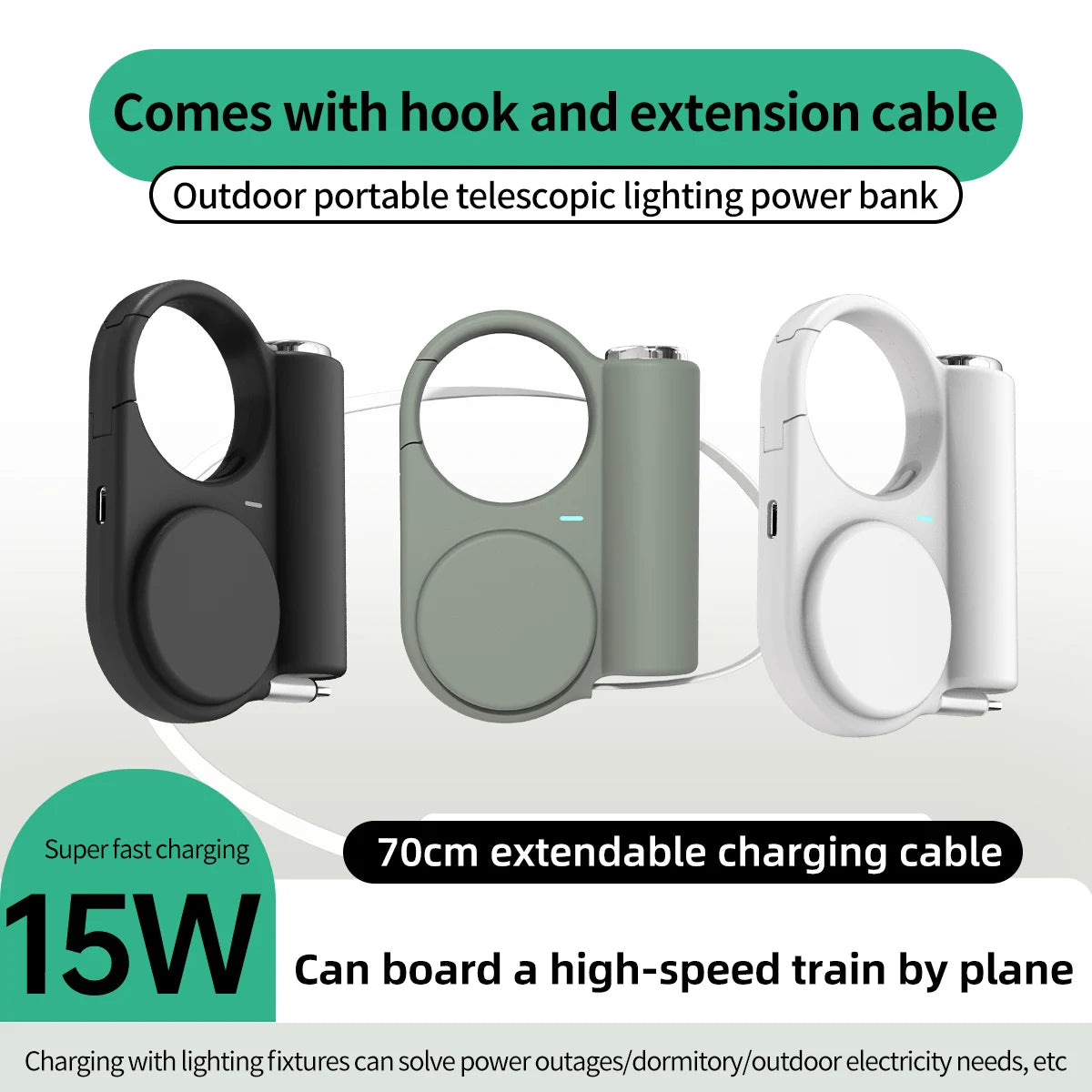 Clip-On Dual-Port Emergency Power Bank
