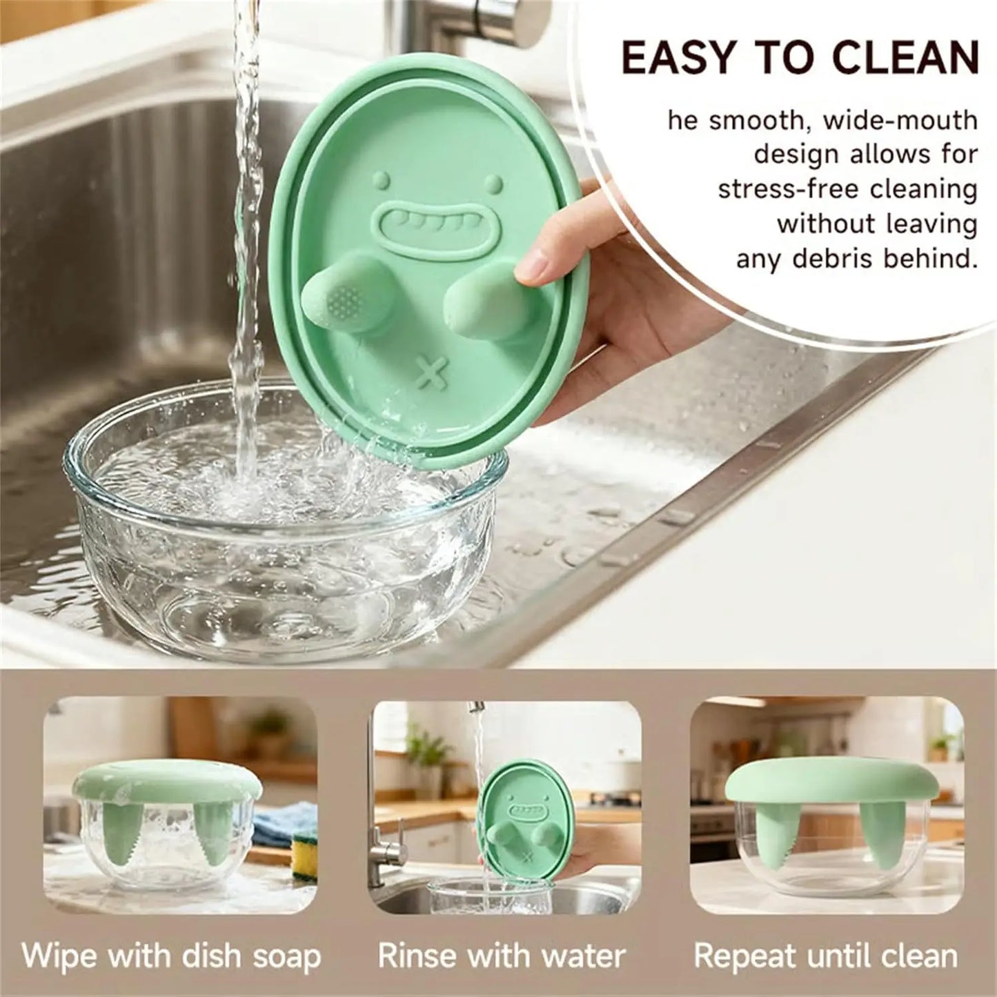 No Mess Clean Hands Snack Bowl