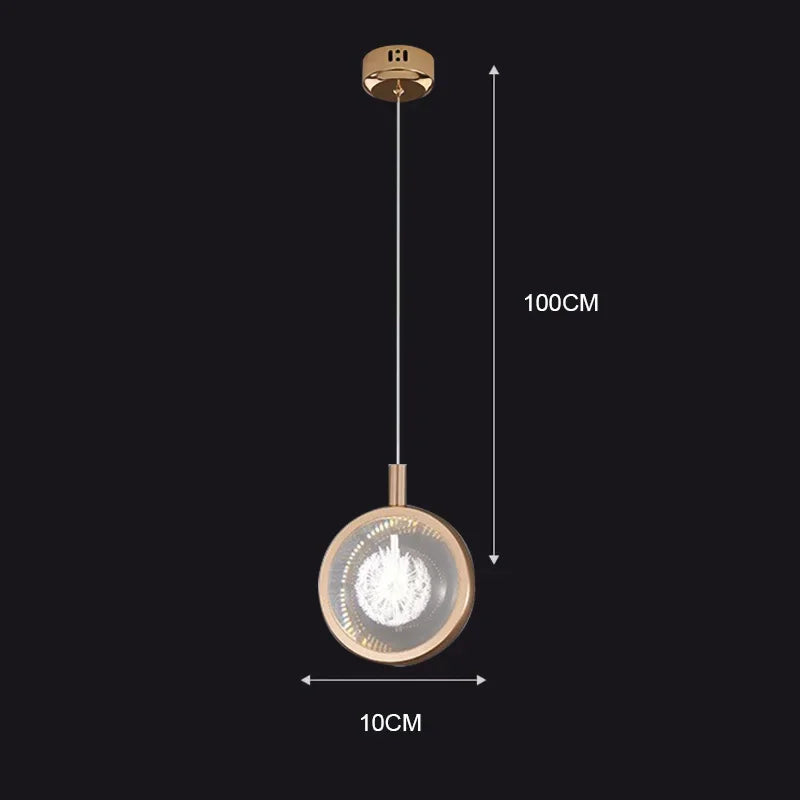 Nordic Crystal Halo Pendant Light