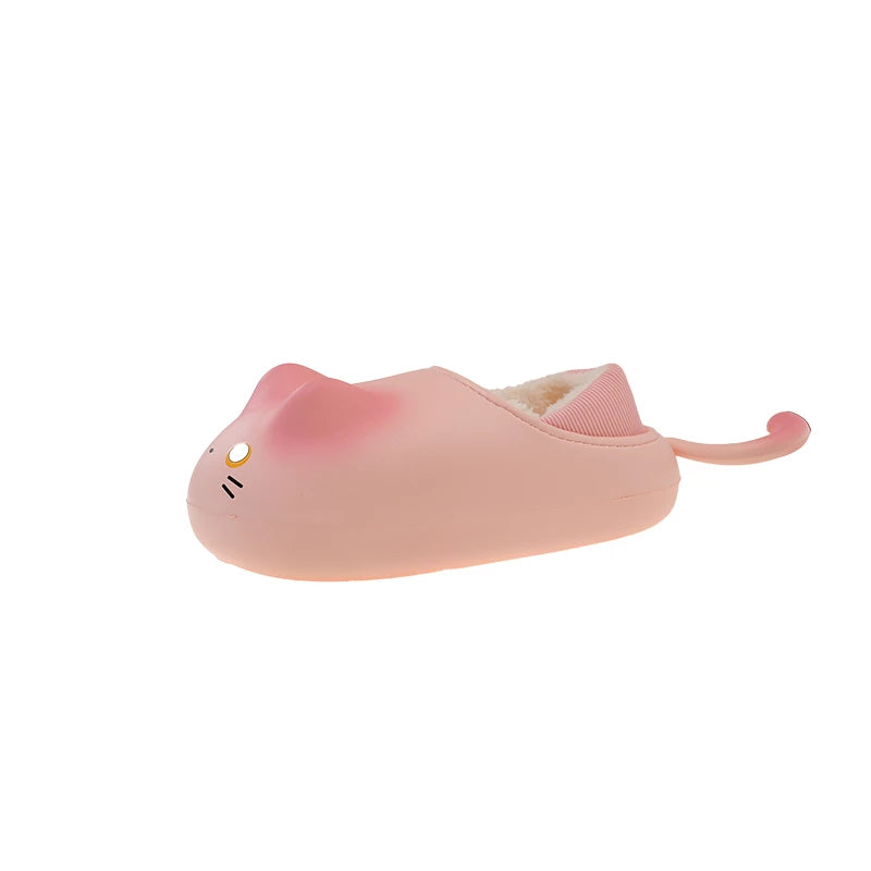 Furry Cat Home Slippers