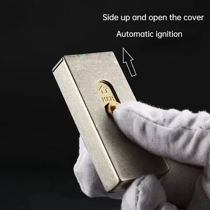 Retro Upward Slide Flame Gasoline Lighter