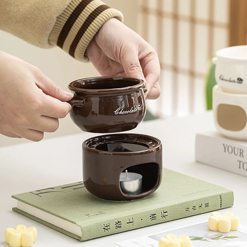 Warm Dip Chocolate Cheese Fondue Pot